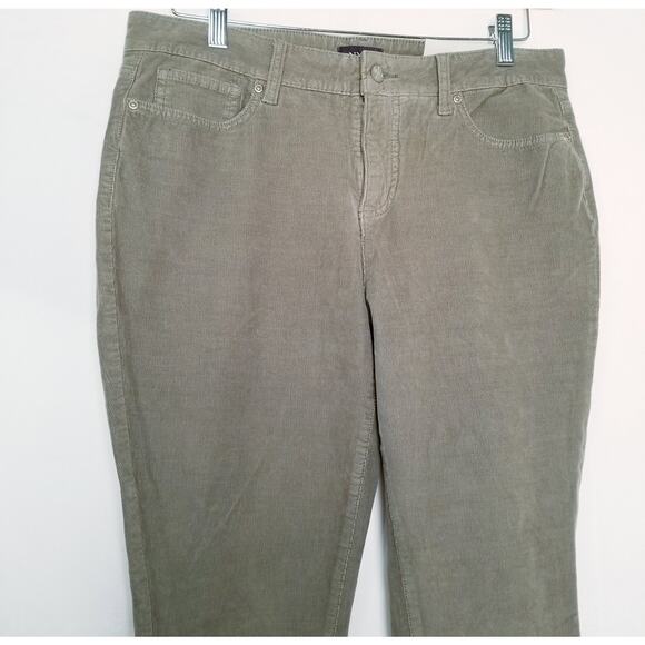 NYDJ LIFT TUCK Alina Lift & Tuck Tech Ankle Skinny Pants Olive Green Jeans Sz 10 - Picture 2 of 16